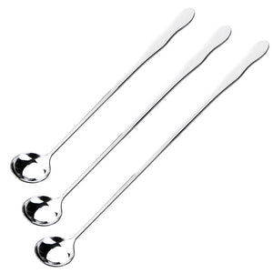 Stainless Steel Long Handle Spoon Coffee Tea Milk Stirring Mixing Spoon Ice Cream Dessert Scoop Household Kitchen Accessories
