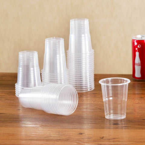 OTHERHOUSE 50Pcs Clear Plastic Disposable Cups Party Shot Glasses Jelly Ice Cream Cups Birthday Tumblers