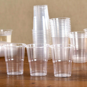 50Pcs Clear Plastic Disposable Cups Party Shot Glasses Jelly Ice Cream Cups Birthday Tumblers Wine Tea Coffee Cup