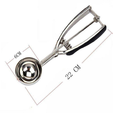 New Kitchen Ice Cream Mash Potato Scoop Stainless Steel Spoon Spring Handle Kitchen Accessories Wholesale 3 size for choose z0