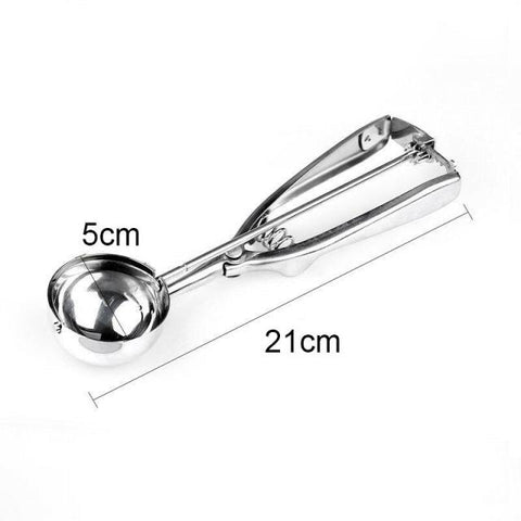 New Kitchen Ice Cream Mash Potato Scoop Stainless Steel Spoon Spring Handle Kitchen Accessories Wholesale 3 size for choose z0