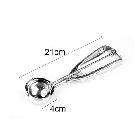 New Kitchen Ice Cream Mash Potato Scoop Stainless Steel Spoon Spring Handle Kitchen Accessories Wholesale 3 size for choose z0