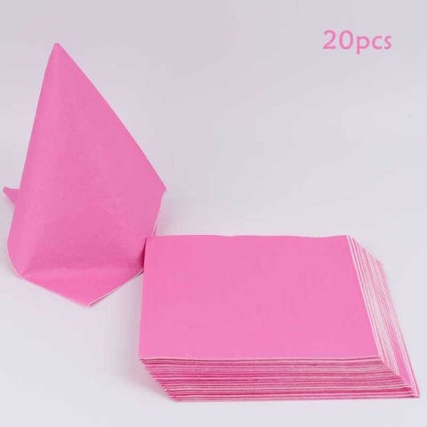 Disposable Tableware Accessories Birthday Party Ice Cream Series Plates Cups Knives Forks Spoons Party Supplies Solid Color