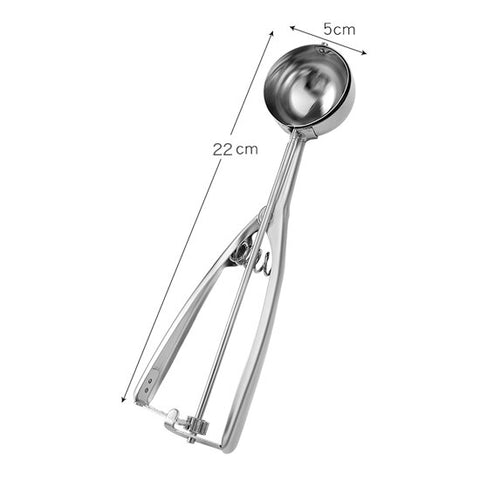 Konco  Ice Cream Spoon Stainless Steel Ice Cream Dessert Scoop Fruits Ball Maker  Watermelon Spoon Cookies Dough Disher Spoon