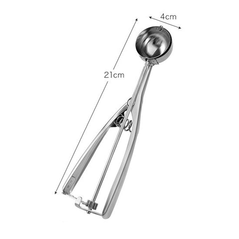 Konco  Ice Cream Spoon Stainless Steel Ice Cream Dessert Scoop Fruits Ball Maker  Watermelon Spoon Cookies Dough Disher Spoon