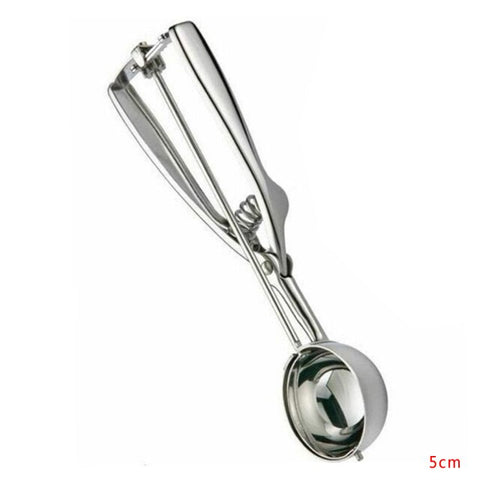 3 Size Ice Cream Scoop Trigger Metal Cookie Spoon Melon Baller Stainless Steel Dough Spoon Scooper