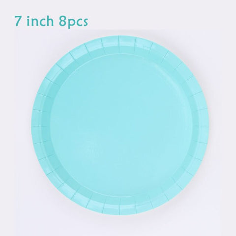 Birthday Theme Activities Ice Cream Series Disposable Tableware Banquet Wedding Plates Cups Knives Forks Spoons Party Gatherings