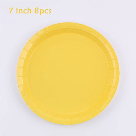 Birthday Theme Activities Ice Cream Series Disposable Tableware Banquet Wedding Plates Cups Knives Forks Spoons Party Gatherings