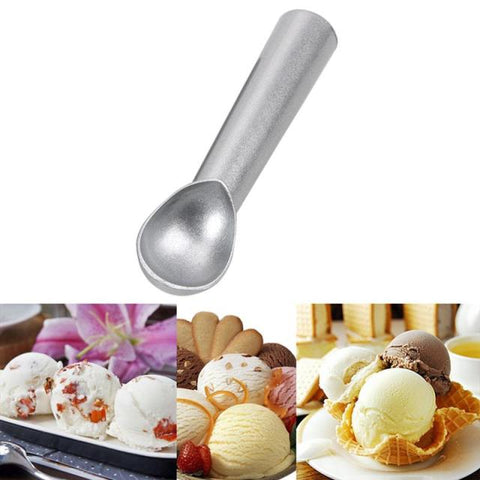 Ice Cream Tools Portable Aluminum Alloy Non-stick Anti-feeze Ice Cream Scoop Spoon For Home Kitchen Accessories