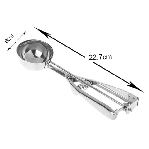 High Quality 5/6 Cm Ice Cream Scoop Useful Stainless Steel Ice Cream Scoop Biscuit Dough Dish Spoon Watermelon Scoop Kitchen Set