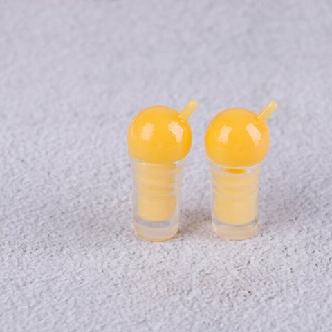 Mini Milkshake Ice Cream Lemon Milk Fruit Tea Water Cup Strawberry Banana Miniatures Dollhouse Accessories Cups Kitchen Toys