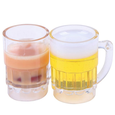 Mini Milkshake Ice Cream Lemon Milk Fruit Tea Water Cup Strawberry Banana Miniatures Dollhouse Accessories Cups Kitchen Toys