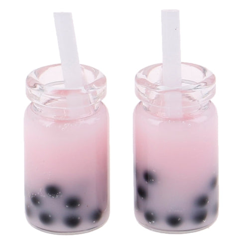 Mini Milkshake Ice Cream Lemon Milk Fruit Tea Water Cup Strawberry Banana Miniatures Dollhouse Accessories Cups Kitchen Toys