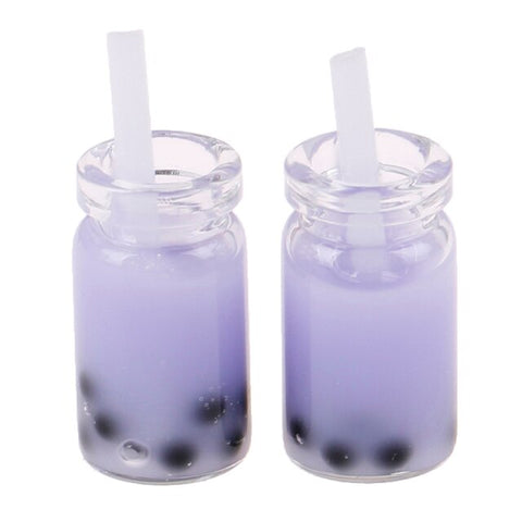 Mini Milkshake Ice Cream Lemon Milk Fruit Tea Water Cup Strawberry Banana Miniatures Dollhouse Accessories Cups Kitchen Toys