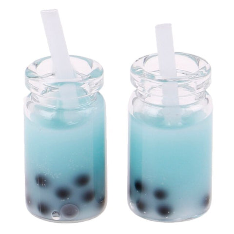 Mini Milkshake Ice Cream Lemon Milk Fruit Tea Water Cup Strawberry Banana Miniatures Dollhouse Accessories Cups Kitchen Toys