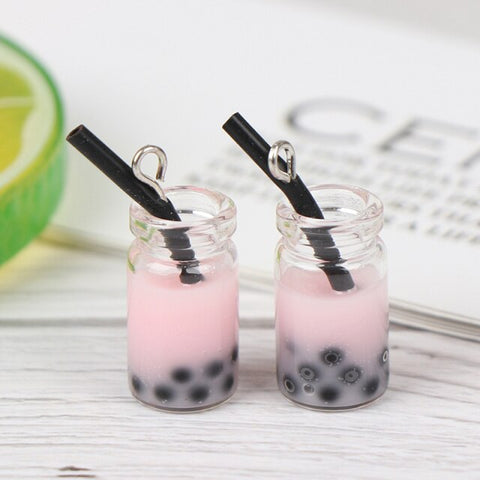 Mini Milkshake Ice Cream Lemon Milk Fruit Tea Water Cup Strawberry Banana Miniatures Dollhouse Accessories Cups Kitchen Toys