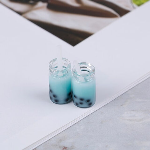 Mini Milkshake Ice Cream Lemon Milk Fruit Tea Water Cup Strawberry Banana Miniatures Dollhouse Accessories Cups Kitchen Toys
