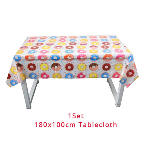 Donut Party Kit Paper Cups Plate Napkins Ice Cream Balloon Candy Bar Party Decoration Baby Shower Kids Birthday Party Decoration