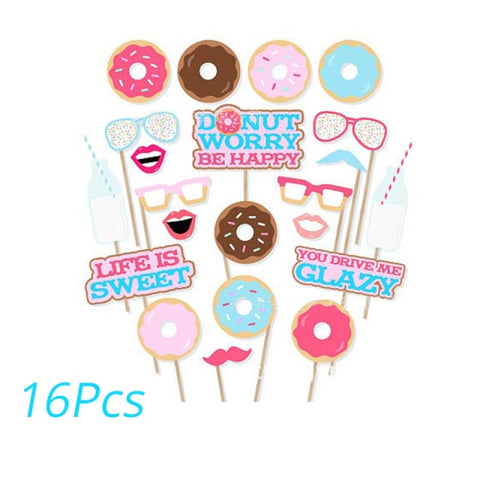 Donut Party Kit Paper Cups Plate Napkins Ice Cream Balloon Candy Bar Party Decoration Baby Shower Kids Birthday Party Decoration