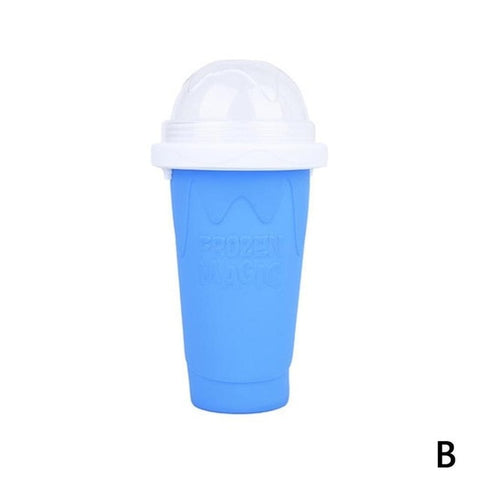 Quick-Frozen Squeeze Cup Slushy Maker Ice Cream Maker Cooling Straw With Bottle Maker Slushy Cup Squeeze Supplies Smo E1T9