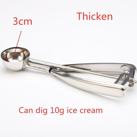 Stainless Steel Ice Cream Scoop Tool Cookie Scoop Icecream Spoon Kitchen Gadgets 2020 Sticks Mashed Potatoes Watermelon Spoon 1P