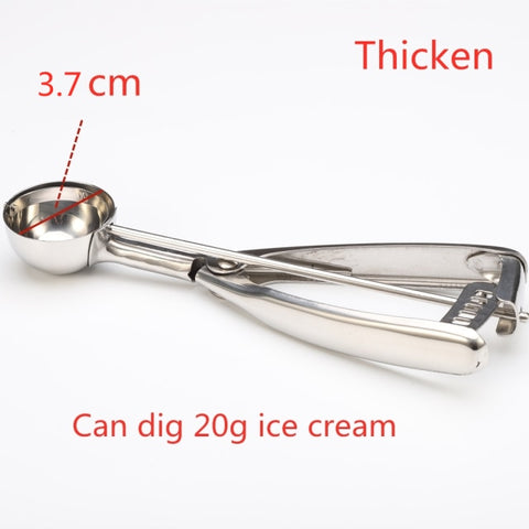 Stainless Steel Ice Cream Scoop Tool Cookie Scoop Icecream Spoon Kitchen Gadgets 2020 Sticks Mashed Potatoes Watermelon Spoon 1P