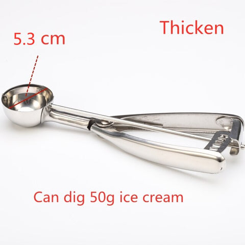 Stainless Steel Ice Cream Scoop Tool Cookie Scoop Icecream Spoon Kitchen Gadgets 2020 Sticks Mashed Potatoes Watermelon Spoon 1P