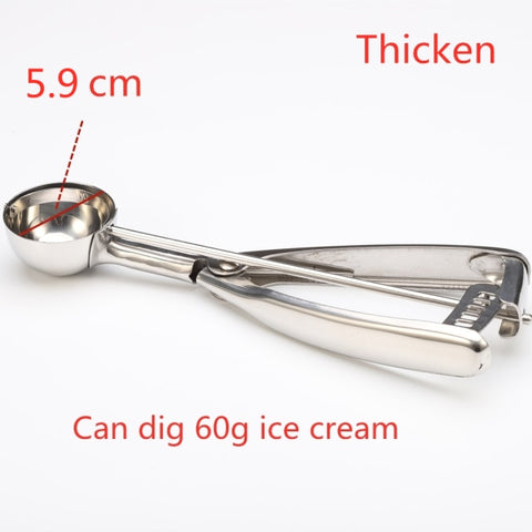Stainless Steel Ice Cream Scoop Tool Cookie Scoop Icecream Spoon Kitchen Gadgets 2020 Sticks Mashed Potatoes Watermelon Spoon 1P
