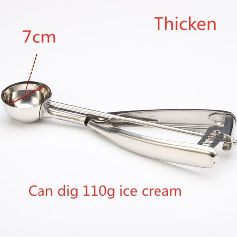 Stainless Steel Ice Cream Scoop Tool Cookie Scoop Icecream Spoon Kitchen Gadgets 2020 Sticks Mashed Potatoes Watermelon Spoon 1P