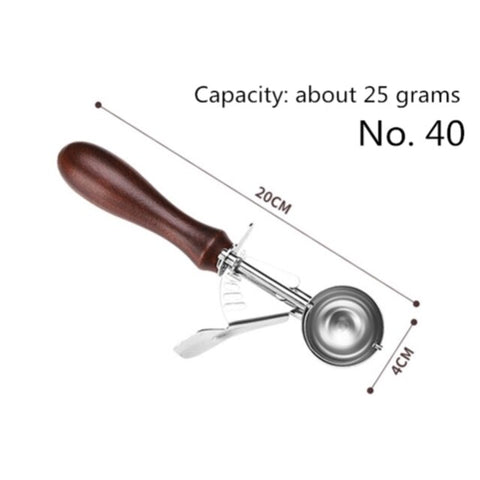 Redwood Stainless Steel Ice Cream Scoop Tool Cookie Scoop Icecream Spoon Kitchen Gadgets Sticks Potatoes Watermelon Fruit Padauk