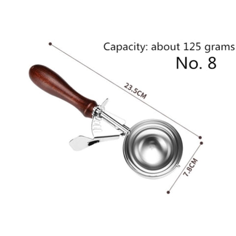 Redwood Stainless Steel Ice Cream Scoop Tool Cookie Scoop Icecream Spoon Kitchen Gadgets Sticks Potatoes Watermelon Fruit Padauk