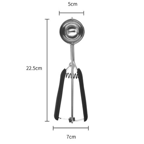Cookie Scoop Set Ice Cream Scoop 18/8 Stainless Steel with Anti Slip Rubber Grip Cookie Dough Scooper with Trigger Release