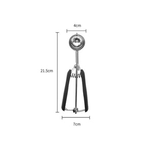Cookie Scoop Set Ice Cream Scoop 18/8 Stainless Steel with Anti Slip Rubber Grip Cookie Dough Scooper with Trigger Release