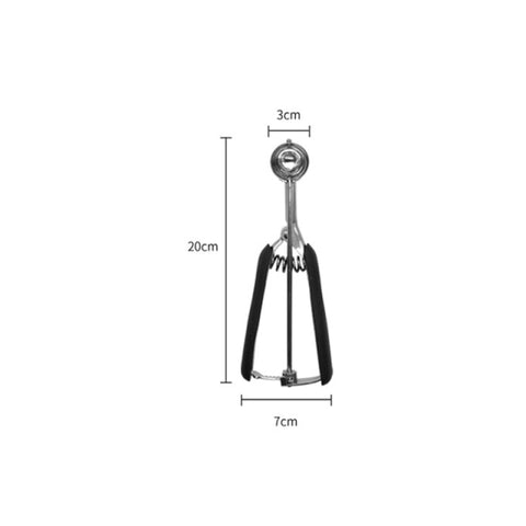 Cookie Scoop Set Ice Cream Scoop 18/8 Stainless Steel with Anti Slip Rubber Grip Cookie Dough Scooper with Trigger Release