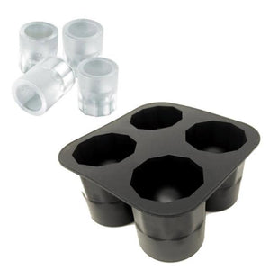 Kitchen Bar Accessories Ice Cube Tray 4 Grids Silicone Ice Cube Maker DIY Creative Ice Cup Mold Shape Ice Cream Mold Cocina Home
