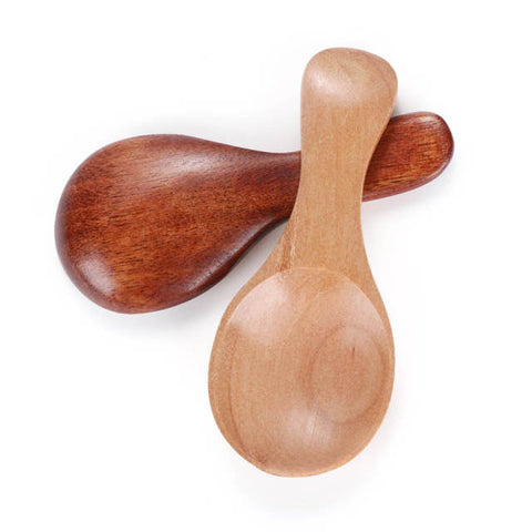 1/2Pcs Mini Wood Condiment Scoop Ice Cream Coffee Tea Small Sugar Spoon Salt Wood Spoons Cooking Tools Flatware Kitchen Gadgets