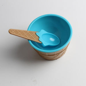 New Safe Feeding Baby Bowls Plates Children's Tableware Food Containers Cups Kids Dishes Ice Cream Bowls Spoons Dinnerware Gift
