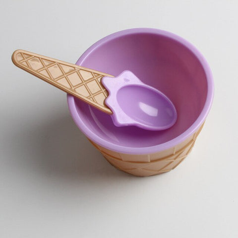 New Safe Feeding Baby Bowls Plates Children's Tableware Food Containers Cups Kids Dishes Ice Cream Bowls Spoons Dinnerware Gift