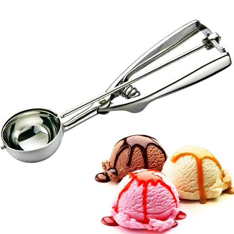 1pcs Ice Cream Spoon Ice cream Scoop Kitchen Utensils Stainless Steel Mash Potato Scoops Ice Cream Tools Kitchen Gadgets honey