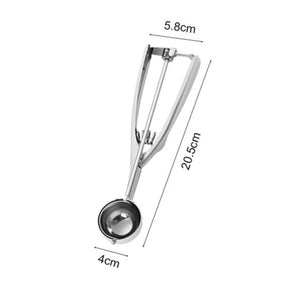 Gold Ice Cream Spoon Stainless Steel Ice Cream Tools Cookie Scoop Icecream Spoon Kitchen Sticks Mashed Potatoes Watermelon 1PCS