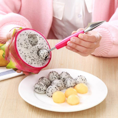 1PC Fruit Carving Knife Watermelon Baller Ice Cream Dig Ball Scoop Spoon Baller Diy Assorted Cold Dishes Tool Kitchen Accessorie