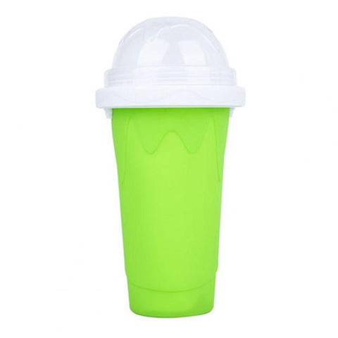 1pc Quick-frozen Smoothies Cup  Eco-friendly Double Layer Silicone Slushy Ice Cream Maker Squeeze Slush Cooling Cup for Home