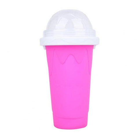 1pc Quick-frozen Smoothies Cup  Eco-friendly Double Layer Silicone Slushy Ice Cream Maker Squeeze Slush Cooling Cup for Home