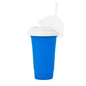 1pc Quick-frozen Smoothies Cup  Eco-friendly Double Layer Silicone Slushy Ice Cream Maker Squeeze Slush Cooling Cup for Home