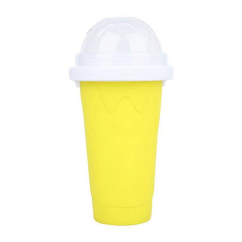 1pc Quick-frozen Smoothies Cup  Eco-friendly Double Layer Silicone Slushy Ice Cream Maker Squeeze Slush Cooling Cup for Home