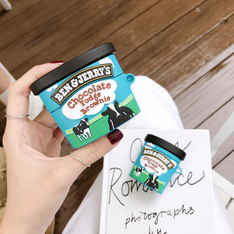 Hot Fun Ice Cream Cup Silicone Earphone Protective Bluetooth for Airpods 2 1 pro Personalized Wireless Headphone Case