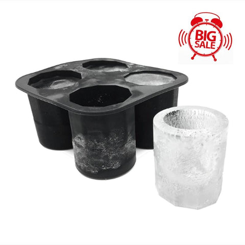 4 Cups Silicone Ice Cream Maker Multifunction Ice Cup Ice Tray Gel Fixed Mold Glass Flexible Non Stick Kitchen Freezing Mold