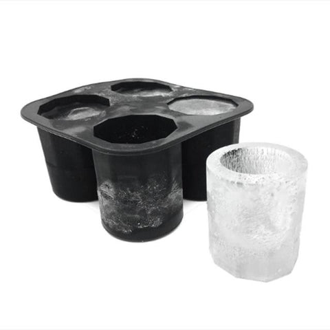 4 Cups Silicone Ice Cream Maker Multifunction Ice Cup Ice Tray Gel Fixed Mold Glass Flexible Non Stick Kitchen Freezing Mold
