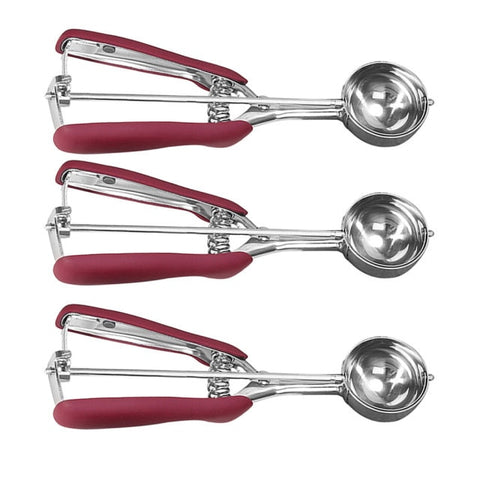 Ice Cream Scoop Stainless Steel Cookie Dough Spoon Fruit Potato Watermelon Digging Ball Spring Handle Scoop Kitchen Accessories