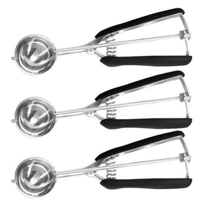 Ice Cream Scoop Stainless Steel Cookie Dough Spoon Fruit Potato Watermelon Digging Ball Spring Handle Scoop Kitchen Accessories